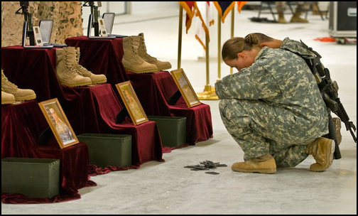 Troops paying their final respects. (Photo: Public Domain)